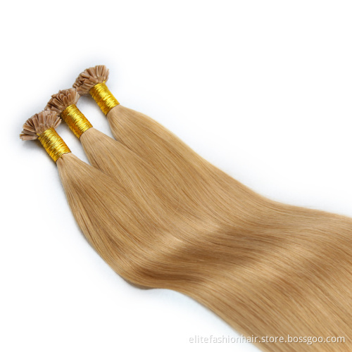 U Tip Hair Wholesale Raw Indian Kinky Curly Itip Keratin Bonds Flat U Remy Human Hair Extensions Micro Links Microlink